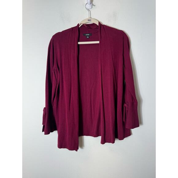 Alfani Maroon Open Cardigan With Bell Sleeves Sz S - Picture 1 of 3